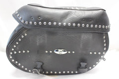 LEFT Saddlebag Leather Studded Harley Davidson