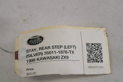 STAY, REAR STEP (LEFT) (SILVER) 35011-1878-TX 1998 Kawasaki ZX-9R Ninja