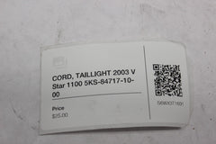 CORD, TAILLIGHT 2003 V Star 1100 5KS-84717-10-00
