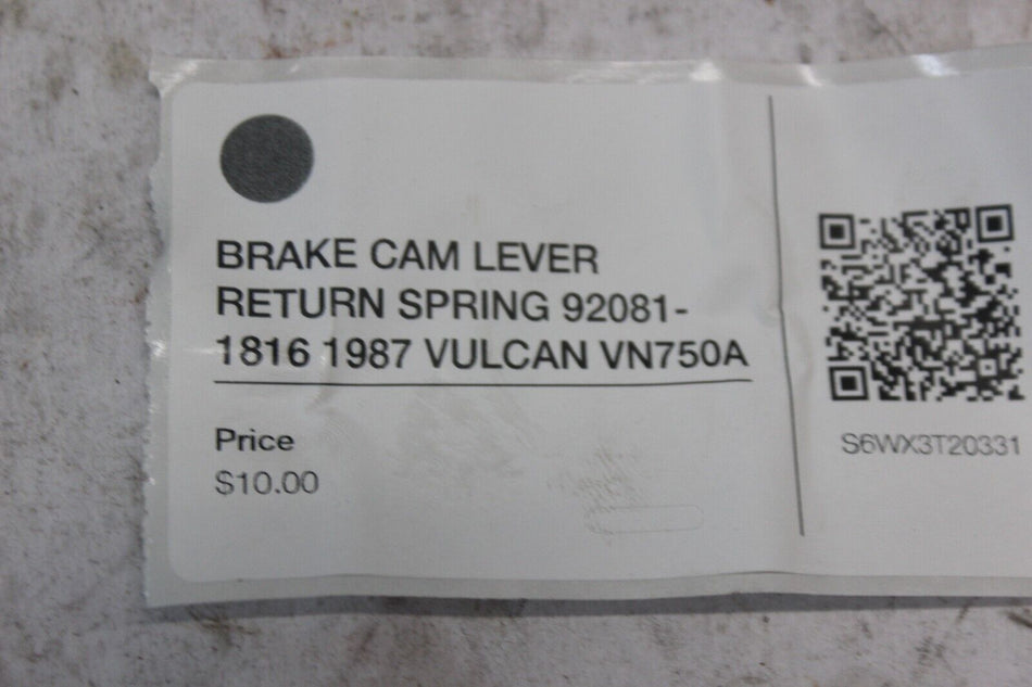 BRAKE CAM LEVER RETURN SPRING 92081-1816 1987 VULCAN VN750A