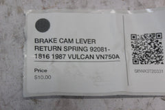 BRAKE CAM LEVER RETURN SPRING 92081-1816 1987 VULCAN VN750A