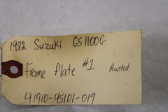 1982 Suzuki GS1100G Z-Engine Mounting Plate #1 41910-45101-019