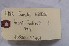 1982 Suzuki GS1100G Z Front Footrest Assy Left 43520-49401