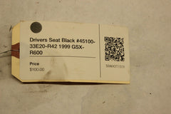 Drivers Seat Black #45100-33E20-R42 1999 Suzuki GSX-R600