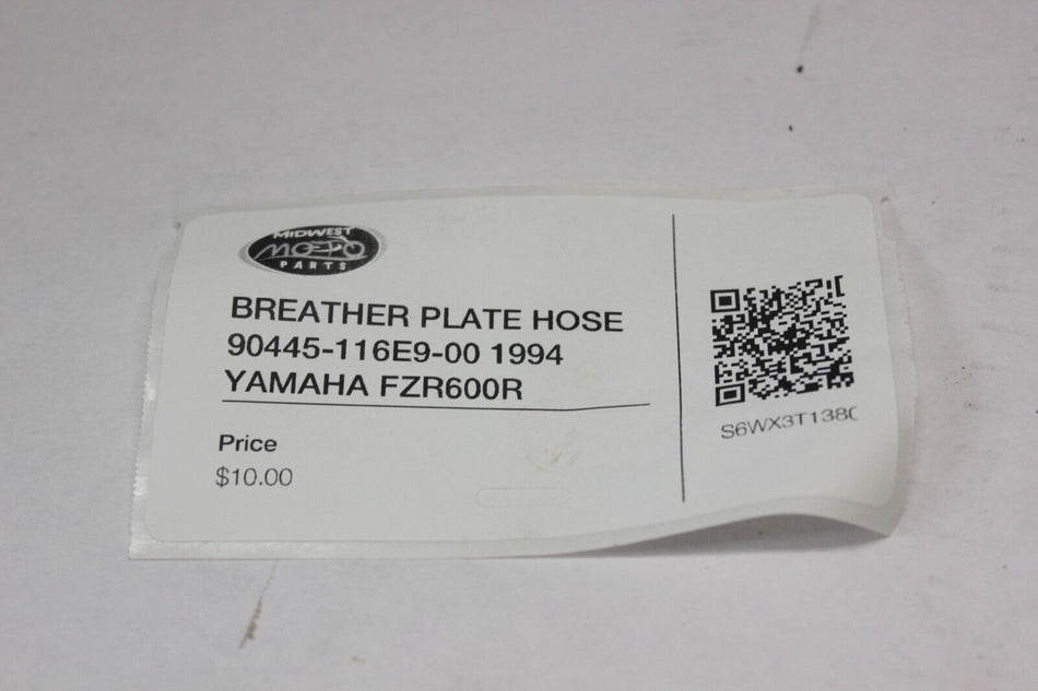 BREATHER PLATE HOSE 90445-116E9-00 1994 YAMAHA FZR600R