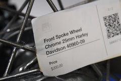 Front Spoke Wheel Chrome 25mm Bearing Harley Davidson 40960-09