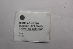 CHAIN ADJUSTER WASHER LEFT 61446-33E10 1999 Suzuki GSX-R600