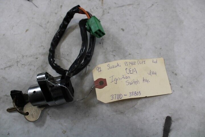 OEM Suzuki Motorcycle 1992 Intruder VS1400 Ignition Switch Assy. 37110-38B03