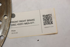 FRONT RIGHT BRAKE DISC 45251-MEA-671 2005 Honda VTX1300S