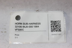 HORN SUB-HARNESS 32106-MJ8-000 1984 VF500C Honda Magna