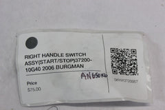 RIGHT HANDLE SWITCH ASSY (START/STOP) 37200-10G40 2006 BURGMAN AN650K6