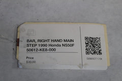 BAR, RIGHT HAND MAIN STEP 1990 Honda NS50F 50612-KE8-000