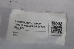 SWITCH ASSY., STOP 1990 Honda NS50F 35130-GE2-671