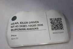 GEAR, IDLER DRIVEN NT:43 24381-10G00 2006 BURGMAN AN650K6