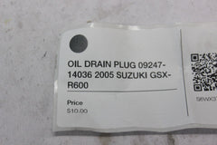 OIL DRAIN PLUG 09247-14036 2005 SUZUKI GSX-R600