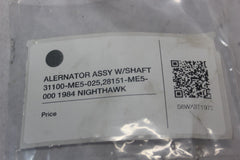 ALERNATOR ASSY W/SHAFT 31100-ME5-025, 28151-ME5-000 1984 Honda Nighthawk CB650SC