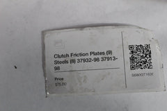 Clutch Friction Plates (9) Steels (8) Harley Davidson 37932-98 37913-98