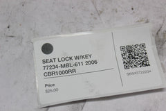 SEAT LOCK W/KEY 77234-MBL-611 2006 CBR1000RR