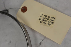 OEM Harley Davidson 7" Headlamp Retaining Ring 2011 Ultra FLHTCU Blk/Silver