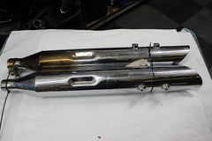 Aftermarket Slip On Exhaust Muffler (2) Chrome 4" Harley Davidson