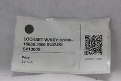 LOCKSET W/KEY 37000-16850 2006 SUZUKI SV1000S