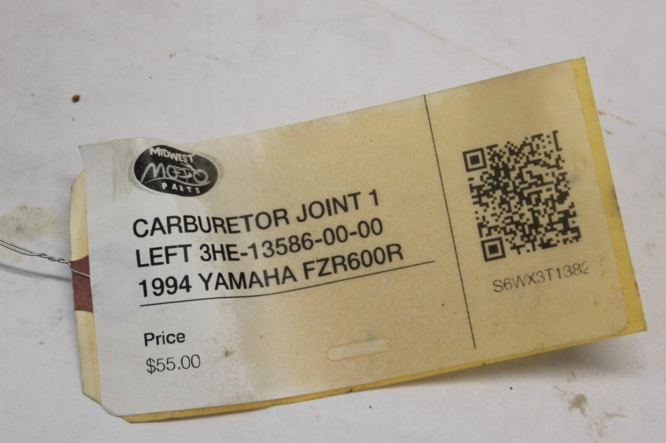 CARBURETOR JOINT 1 LEFT 3HE-13586-00-00 1994 YAMAHA FZR600R