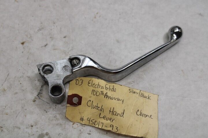 OEM Harley Davidson Chrome Clutch Lever 2003 FLHT Silver Black 45017-93