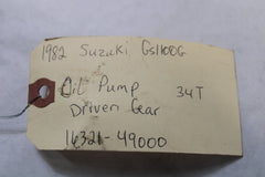 1982 Suzuki GS1100G Z-Oil Pump Driven Gear 34T 16321-49000