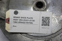 BRAKE SHOE PLATE ASSY 4K0-25321-01-00 1984 Yamaha VIRAGO XV700L