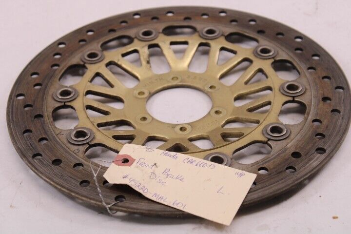 OEM Honda Motorcycle Front Brake Disc LEFT 45220-MAL-601 1995 CBR600F3 White