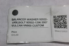 BALANCER WASHER 92022-1906,BOLT 92002-1296 2007 VULCAN VN900 CUSTOM