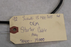 OEM Suzuki Motorcycle 1992 Intruder VS1400 Starter Cable 58400-39B00