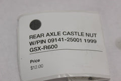 REAR AXLE CASTLE NUT W/PIN 09141-25001 1999 Suzuki GSX-R600