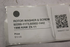 ROTOR WASHER & SCREW 92200-1173,92002-1442 1996 KAW ZX-11