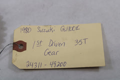 1st Driven Gear 35T 24311-49200 1980 Suzuki GS1100 Red