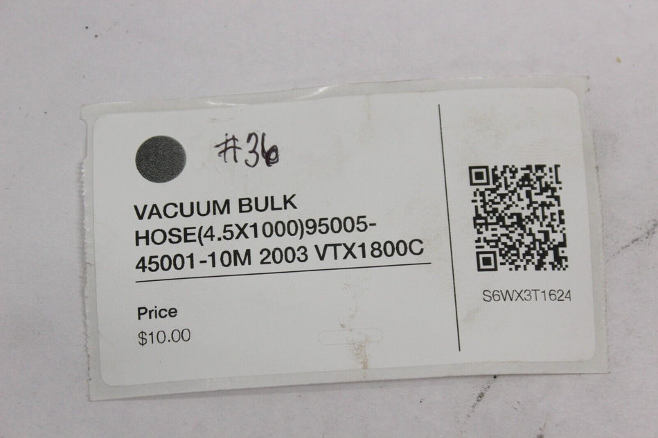 VACUUM BULK HOSE (4.5X1000) 95005-45001-10M 2003 Honda VTX1800C