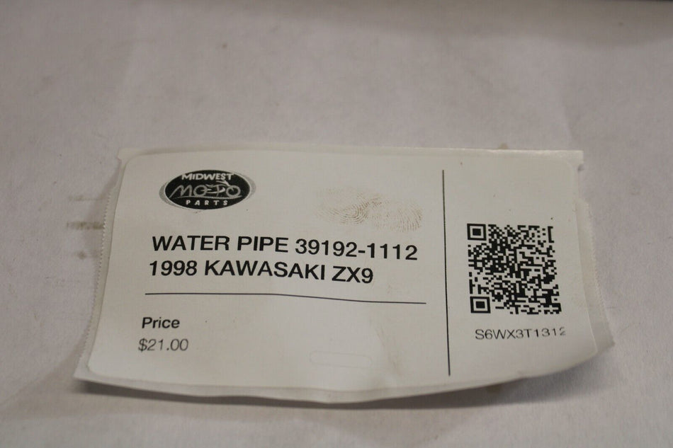 WATER PIPE 39192-1112 1998 KAWASAKI ZX9 1998 Kawasaki ZX-9R Ninja