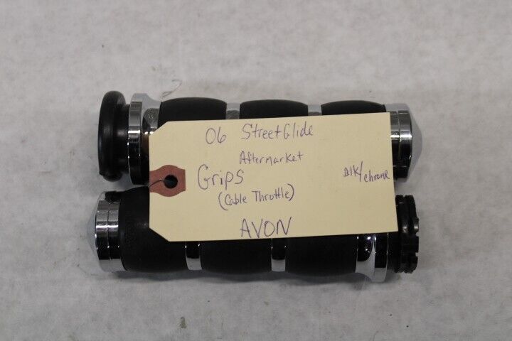 AVON Grips (Cable Throttle) Blk/Chrome Harley Davidson