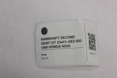 MAINSHAFT SECOND GEAR 15T 23441-GE2-000 1990 HONDA NS50F