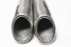 Twin Outlet Exhaust Tip 1 3/4" Polished 12 1/2" Long