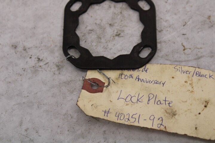 OEM Harley Davidson Lockplate 2003 FLHT Silver Black 40251-92