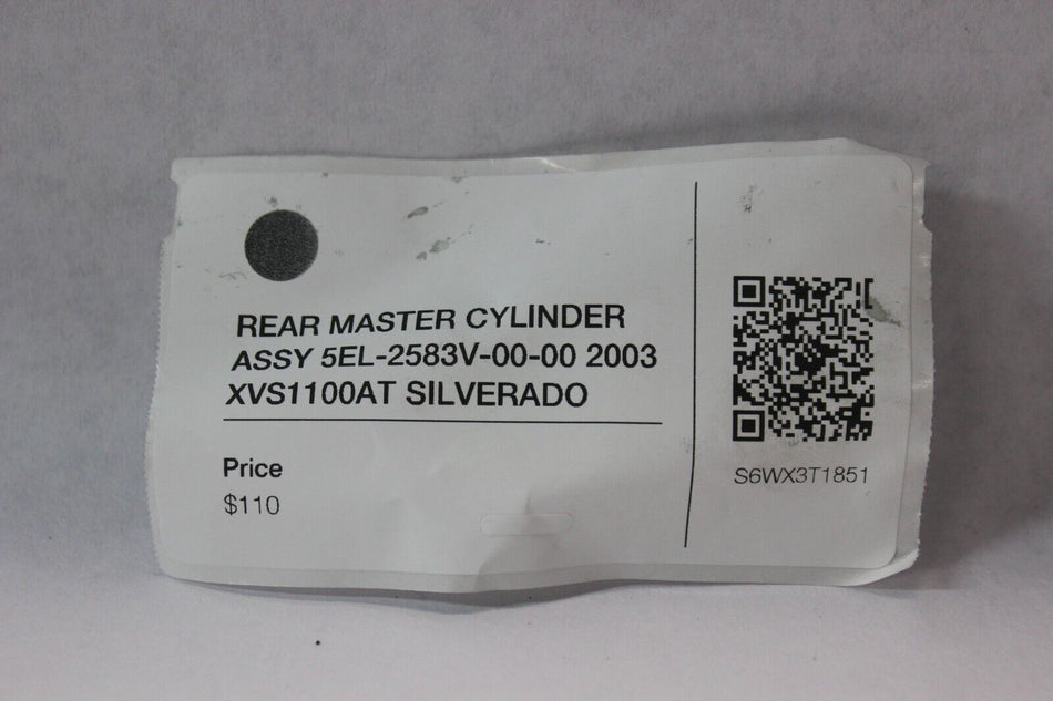 REAR MASTER CYLINDER ASSY 5EL-2583V-00-00 2003 XVS1100AT SILVERADO