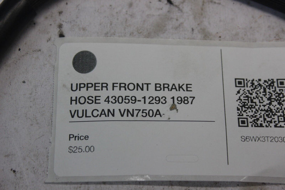 UPPER FRONT BRAKE HOSE 43059-1293 1987 VULCAN VN750A
