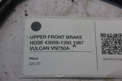 UPPER FRONT BRAKE HOSE 43059-1293 1987 VULCAN VN750A