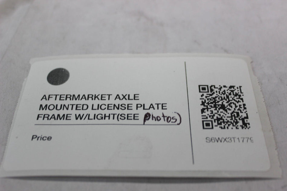 AFTERMARKET AXLE MOUNTED LICENSE PLATE FRAME W/LIGHT 1996 VIRAGO XV1100S