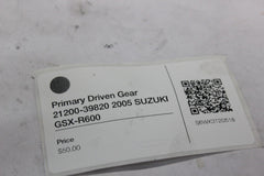 Primary Driven Gear 21200-39820 2005 SUZUKI GSX-R600