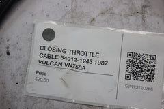 CLOSING THROTTLE CABLE 54012-1243 1987 VULCAN VN750A