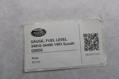 GAUGE, FUEL LEVEL 34810-34400 1983 Suzuki GS650 1983 Suzuki GS650GL