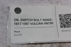 OIL SWITCH BOLT 92002-1617 1987 VULCAN VN750