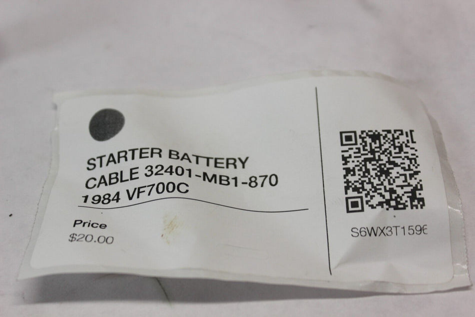 STARTER BATTERY CABLE 32401-MB1-870 1984 Honda VF700C